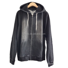 2021 Autumn Wholesale High Quality Customized  100% Cotton Vintage zip hoodies casual